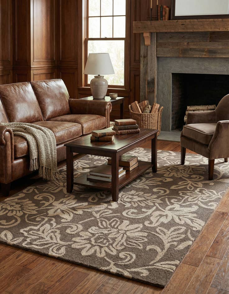 Detail image of 5' 1 x 7' 10 Agra Wool Rug