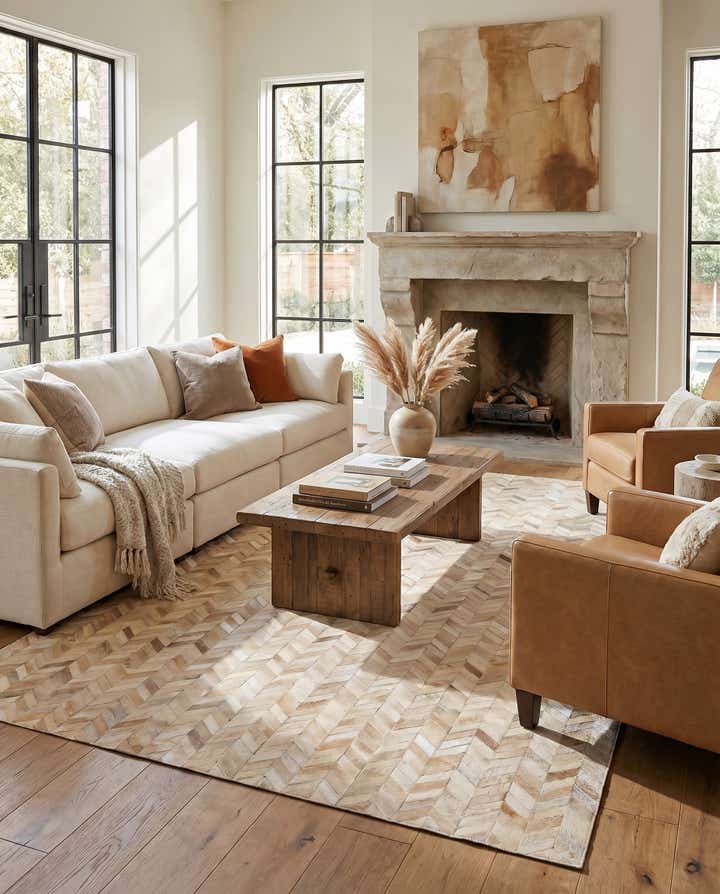 5' x 8' 1 Cowhide Stocks Rug