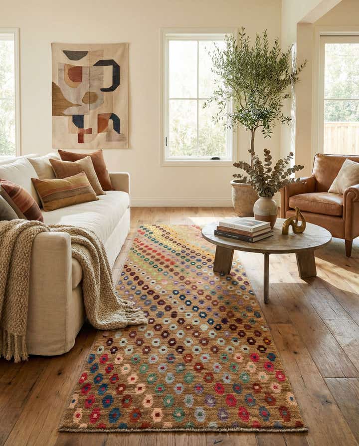 4' 4 x 12' Hand Knotted Darya Wool Runner Rug