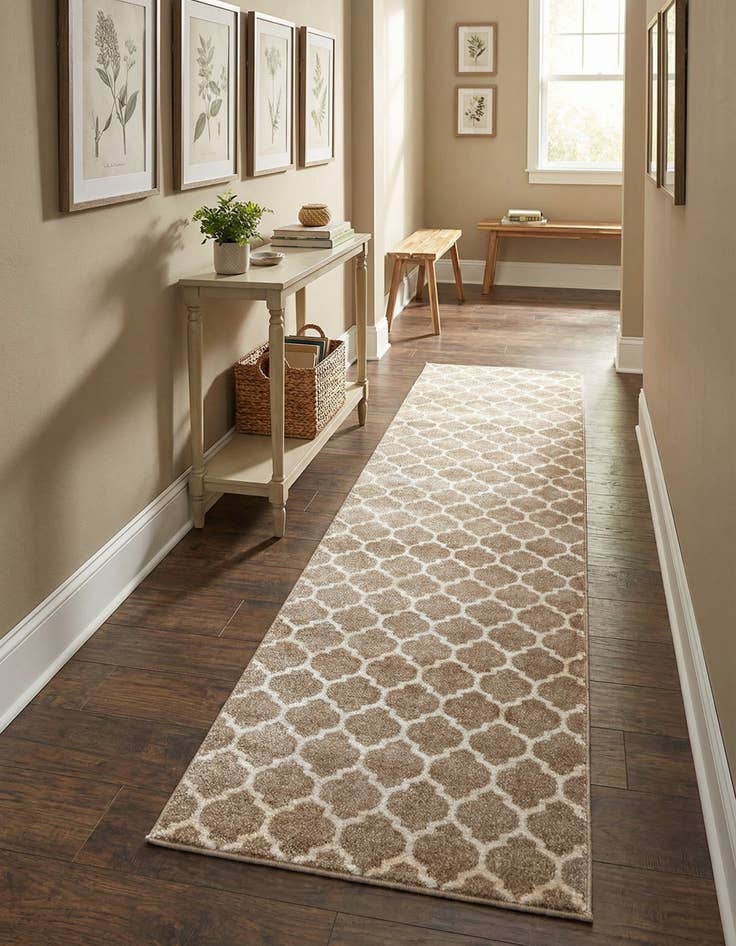 Detail image of  2' 7 x 10' Lattice Runner Rug