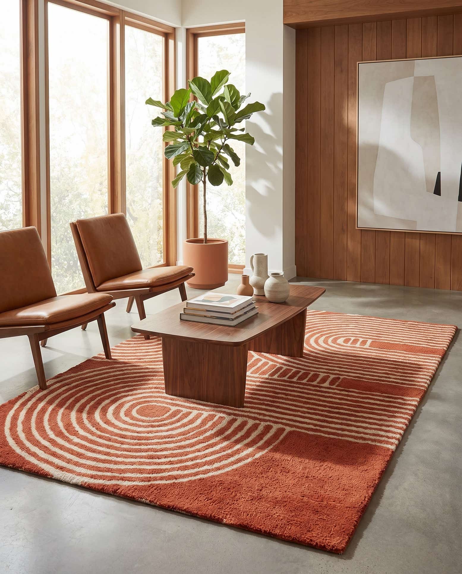 5' 1 x 8' Handtufted Wool Rug
