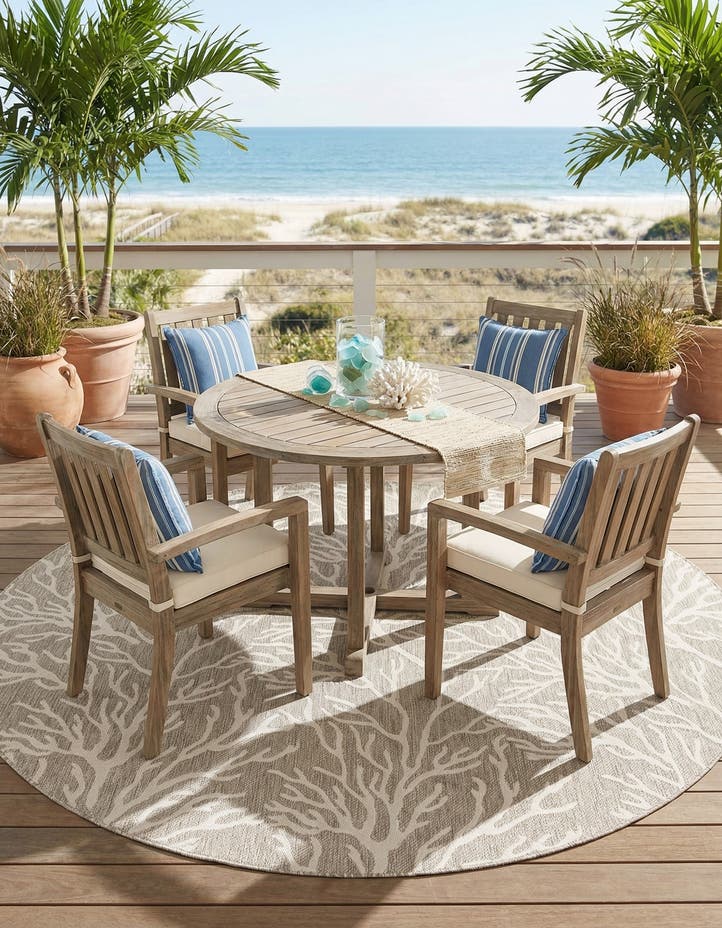 10' x 10' Easy-Clean Coastal Indoor / Outdoo...