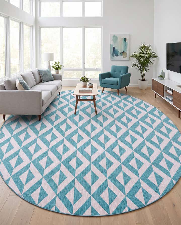 13' x 13' Easy-Clean Jill Zarin Napa Indoor / Outdoor Round Rug