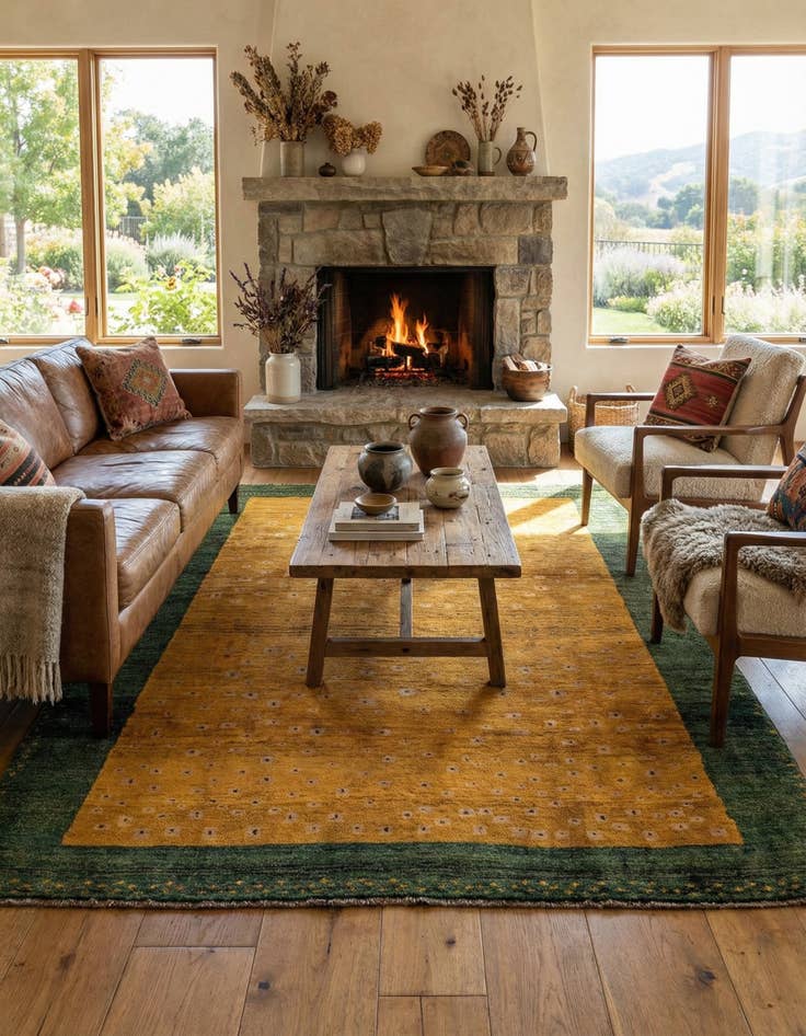 Detail image of  6' 8 x 9' 1 Gabbeh Shouli Rug