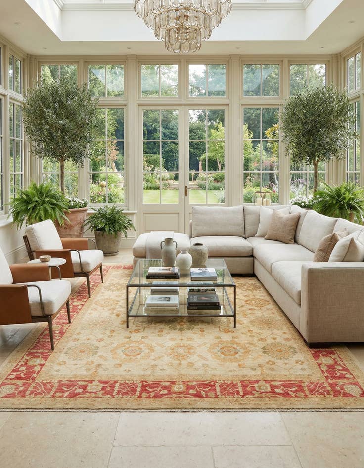 Detail image of 9' 2 x 11' 10 Kaizar Wool Rug