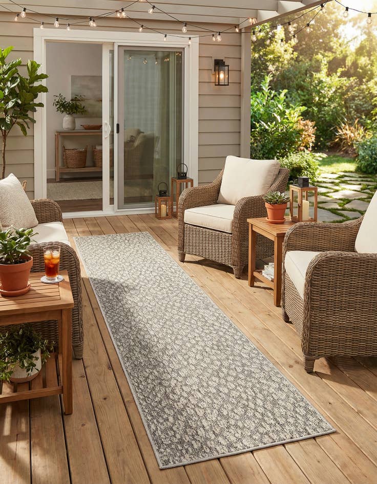 Detail image of 2' x 8'  Washable Safari Indoor / Outdoor Runner Rug