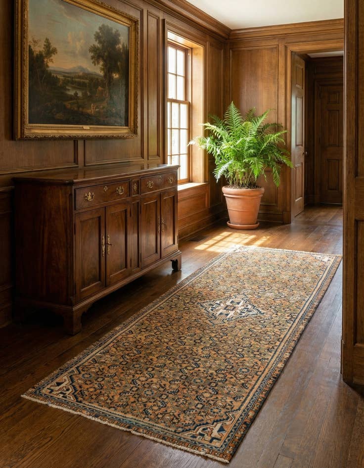 Detail image of 3' 7 x 8' 10 Hamedan Rug