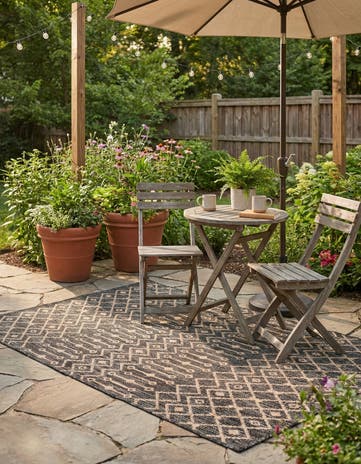 4' x 6' Easy-Clean Lattice Indoor / Outdoor Rug