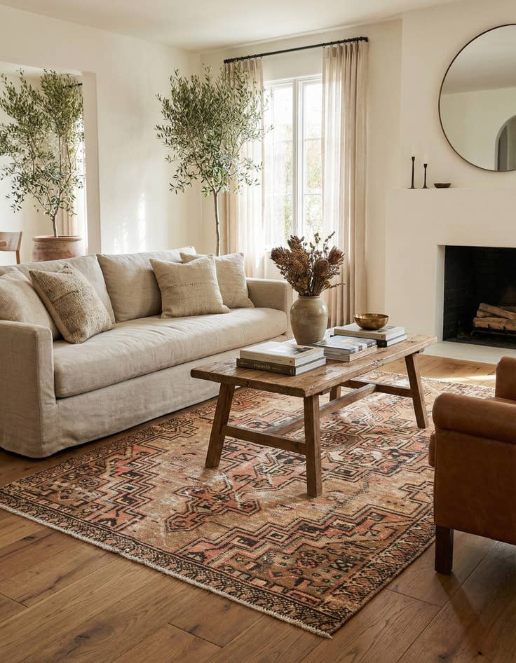 Detail image of 3' 9 x 6' 3  Hand Knotted Ultra Vintage Persian Wool Rug