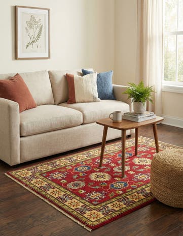 3' 4 x 5' Hand Knotted Kazak Rug