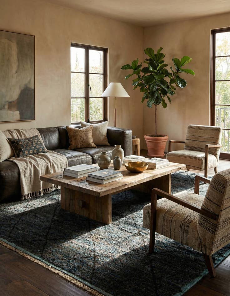 Detail image of 8' x 10' 9  Hand Knotted Moroccan Wool Rug