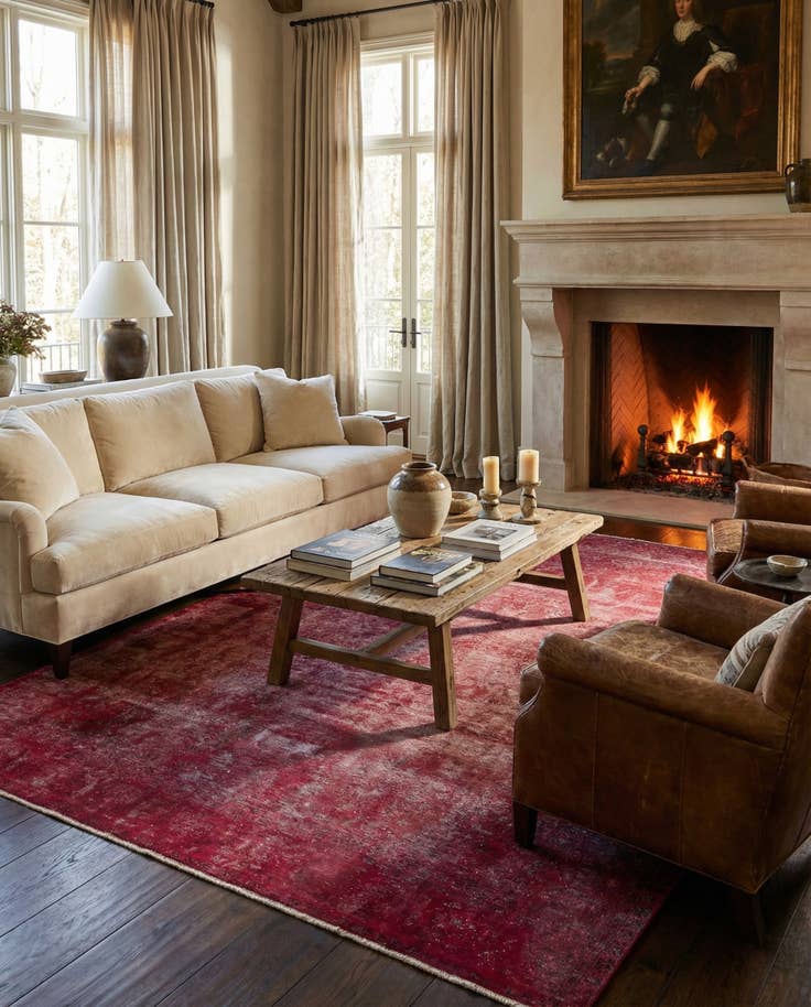 Detail image of 9' 4 x 12' 6 Hand Knotted Ultra Vintage Persian Wool Rug