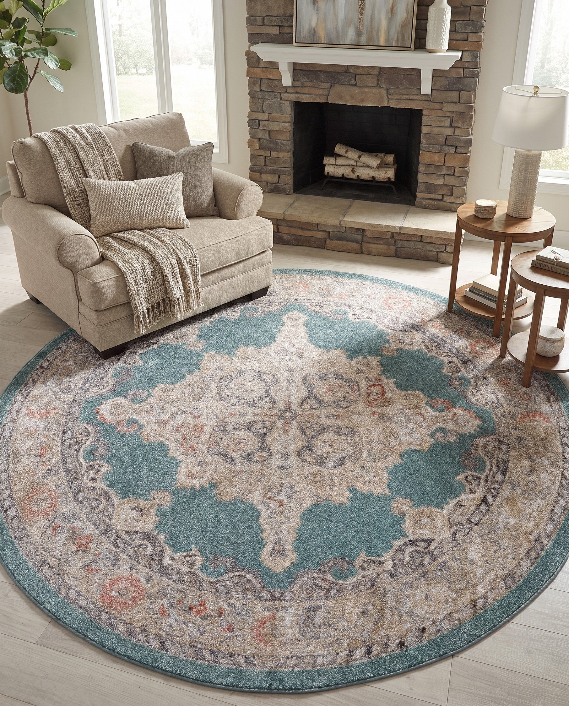 215cm x 215cm Parker Round Rug