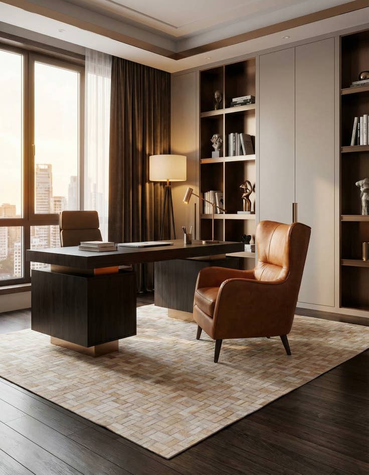 Detail image of 5' 4 x 7' 6 Cowhide Rug