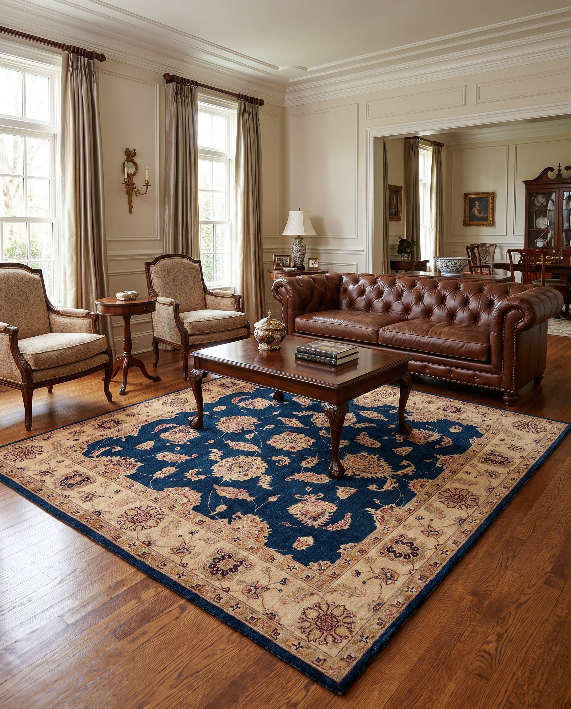5' 11 x 6' 3 Hand Knotted Ziegler Square Rug