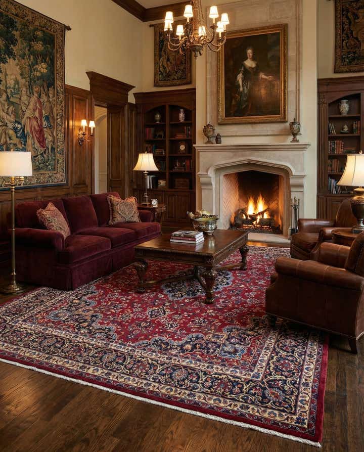 9' 9 x 12' 8 Hand Knotted Mashad Persian Wool Rug