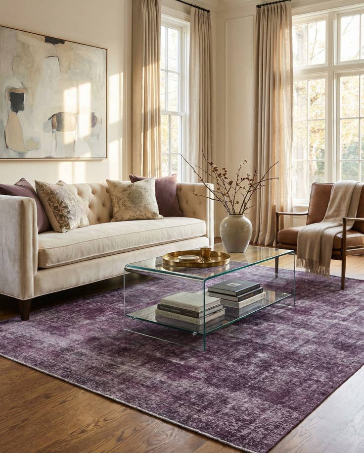 Detail image of 6' 9 x 9' 9 Hand Knotted Ultra Vintage Persian Wool Rug
