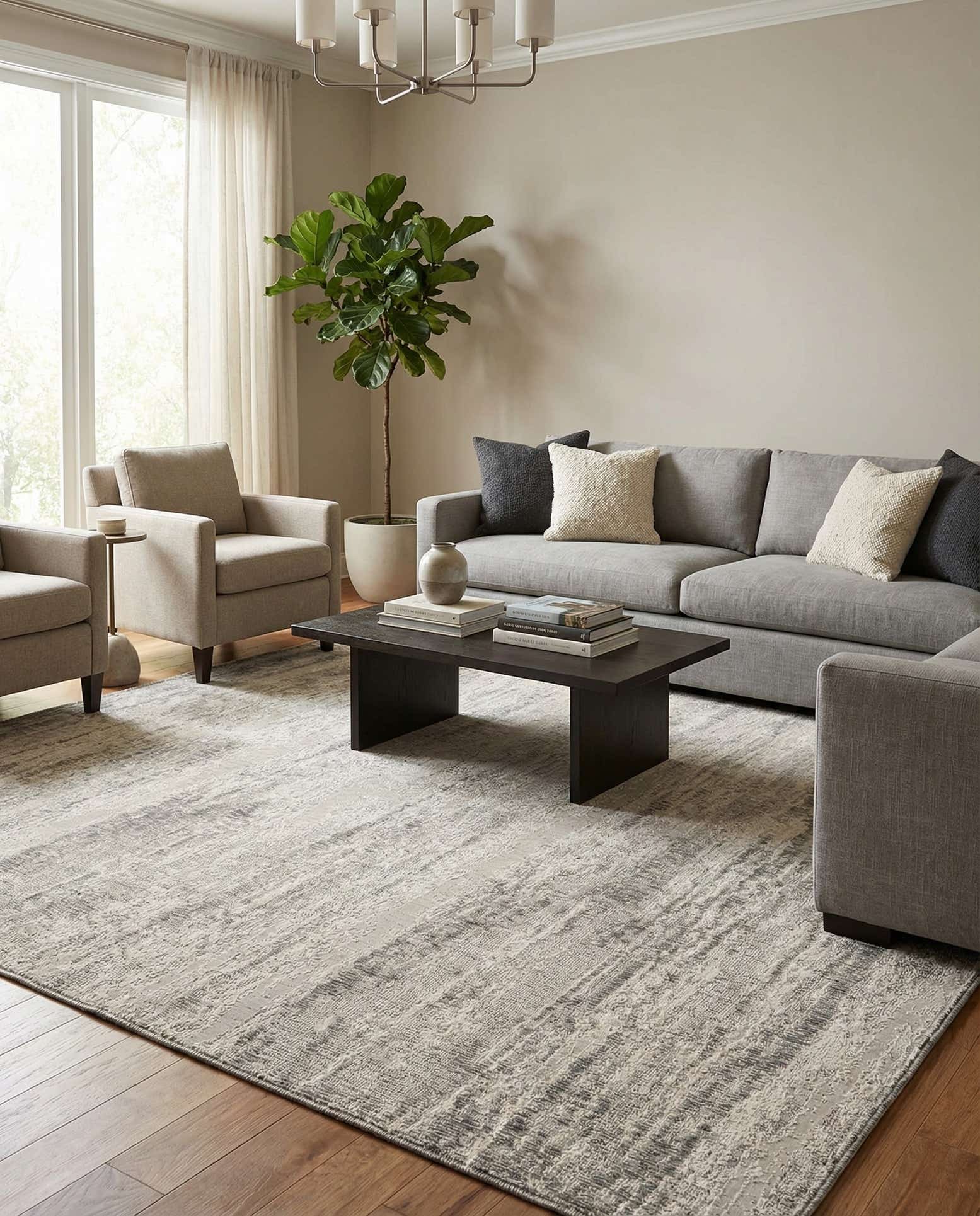 10' x 10' Easy-Clean Modern Indoor / Outdoor Square Rug