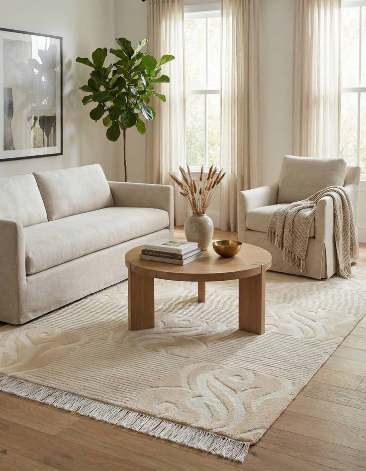 Detail image of  2' 10 x 5'  Hand Knotted Darya Wool Rug