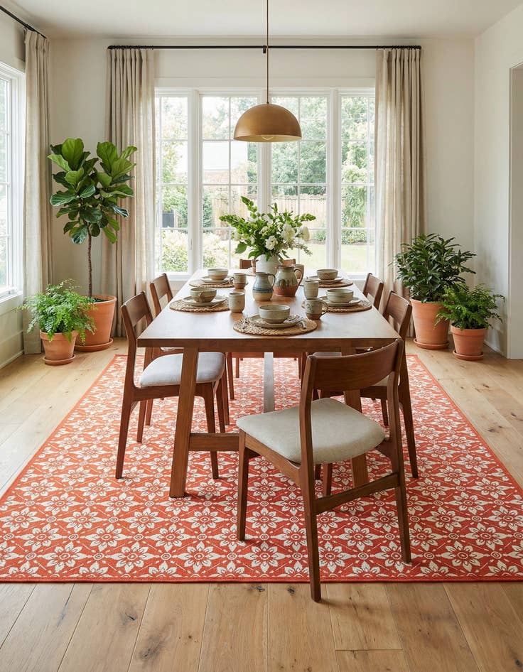 Detail image of 10' x 14'  Washable Trellis Indoor / Outdoor Rug