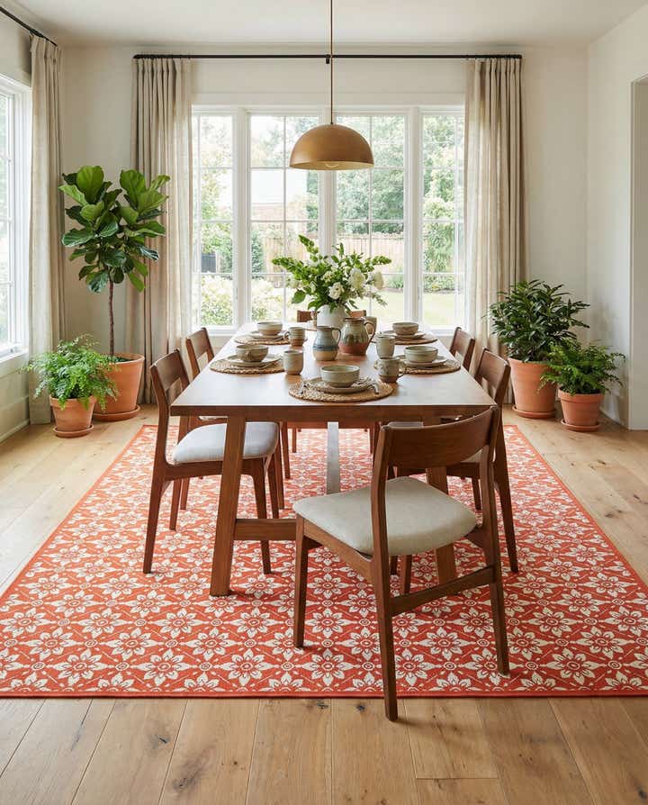 10' x 14' Easy-Clean Trellis Indoor / Outdoor Rug