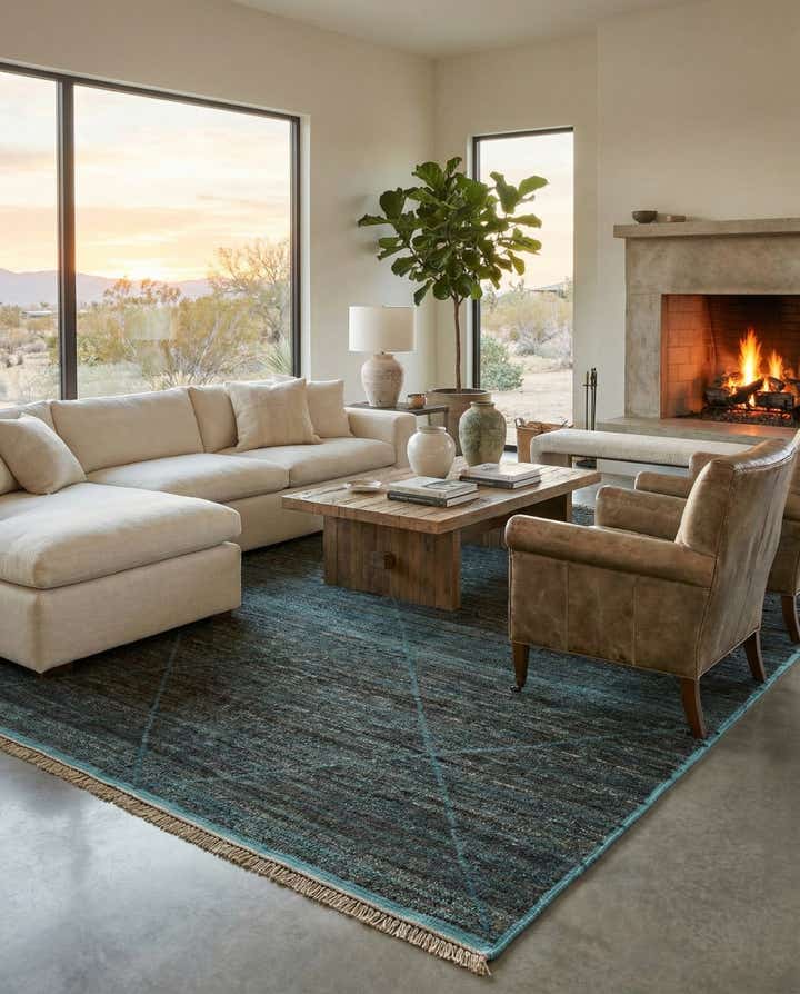 9' 2 x 12' 9 Hand Knotted Moroccan Wool Rug