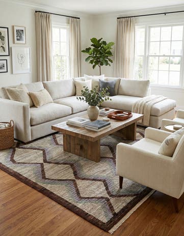 9' 5 x 12' 4 Hand Knotted Moroccan Wool Rug