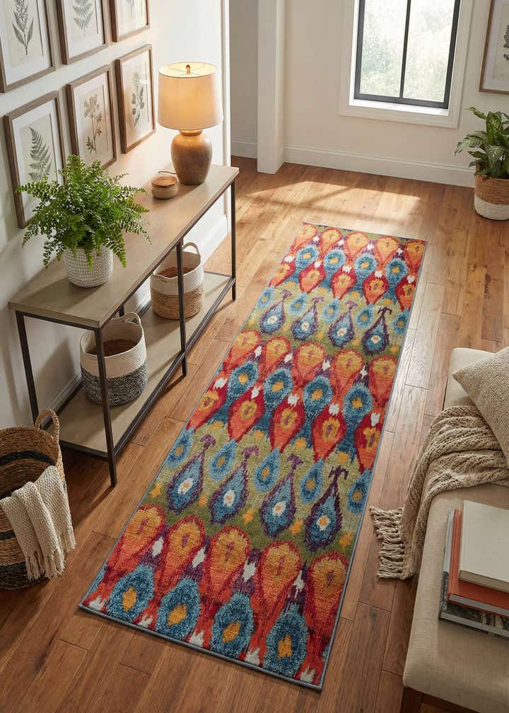2' 7 x 10' Easy-Clean Modern Indoor / Outdoor Runner Rug