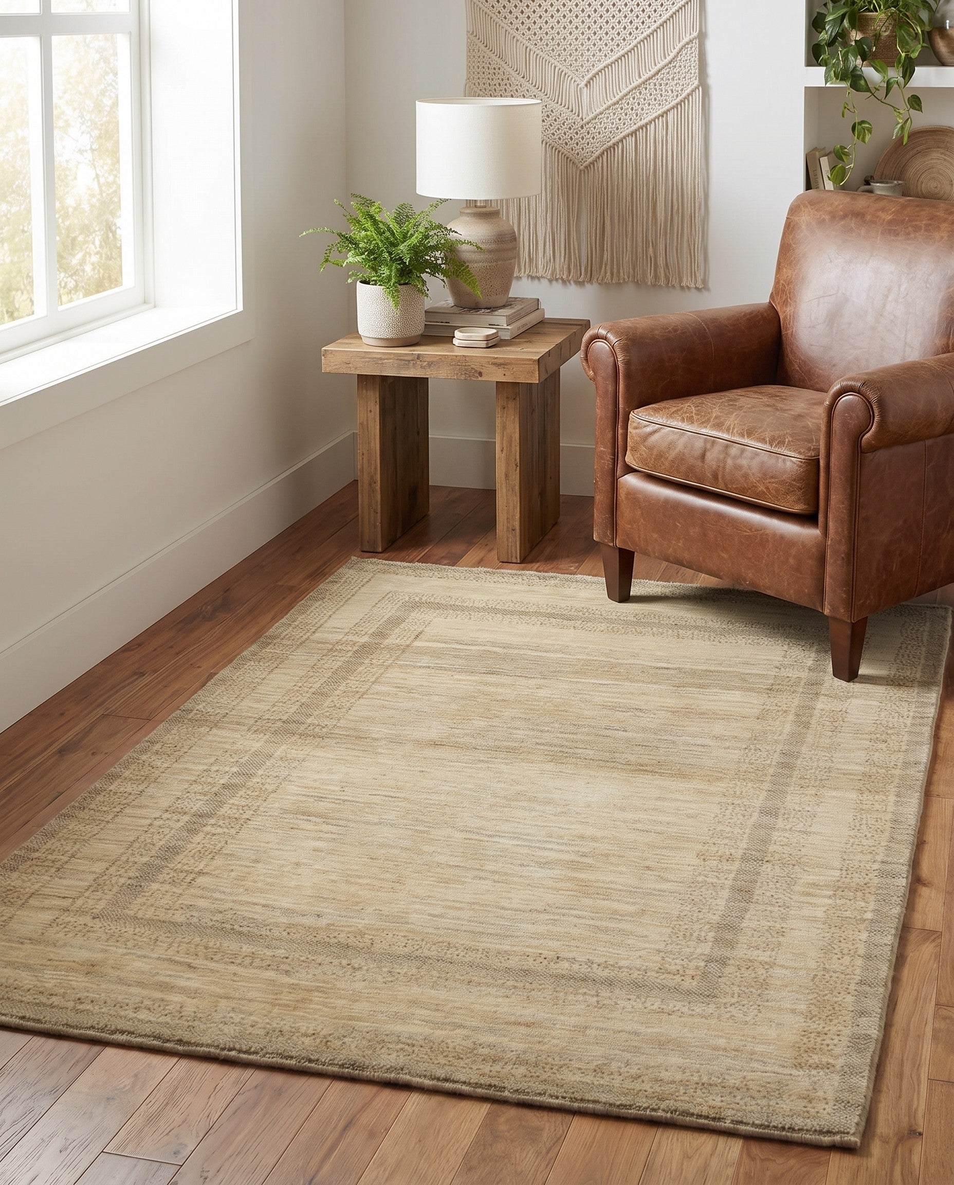 4' 3 x 5' 9 Hand Knotted Kashkuli Gabbeh Oriental Wool Rug