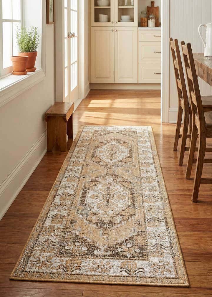 2' x 6' Easy-Clean Traditional Indoor / Outdoor Runner Rug