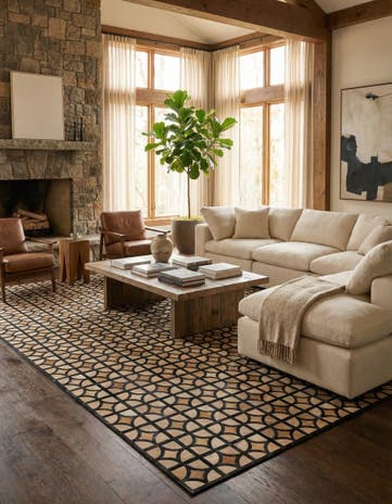 8' 2 x 10' 2 Cowhide Leather Rug