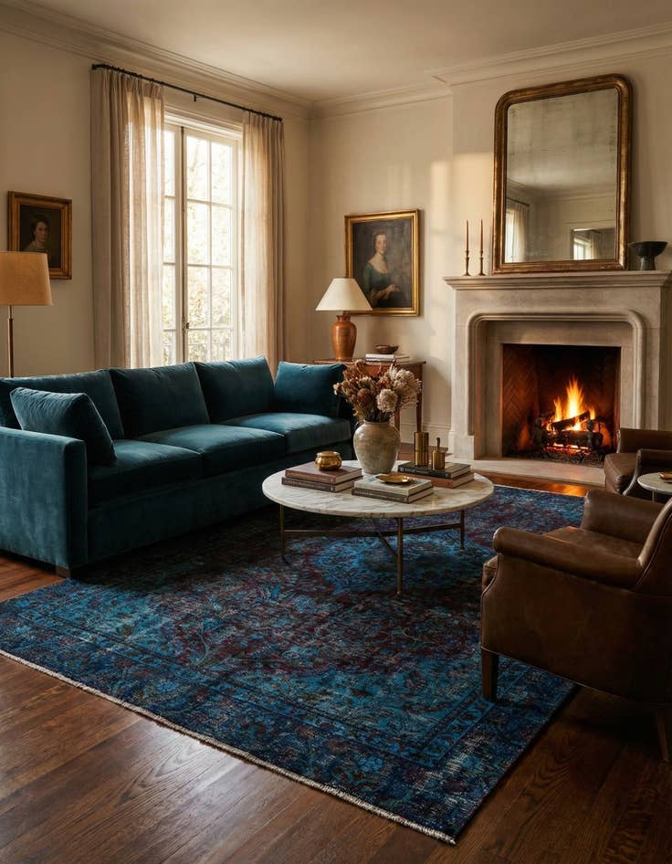 Detail image of 5' 9 x 9' 3  Hand Knotted Ultra Vintage Persian Wool Rug