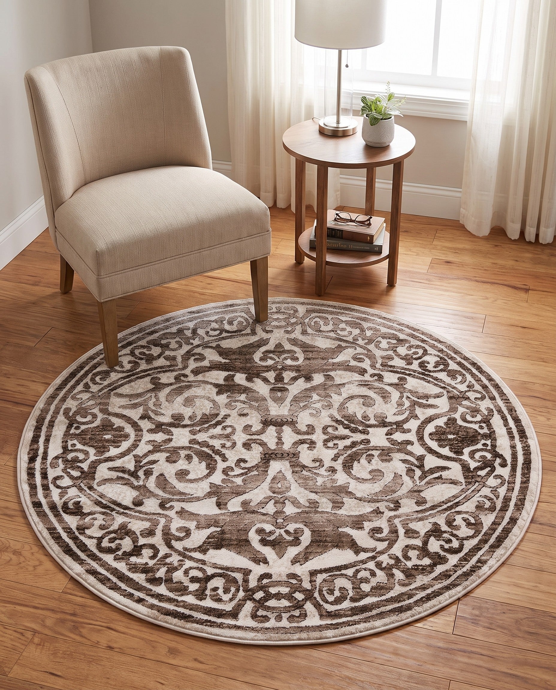 4' x 4' Hermitage Round Rug