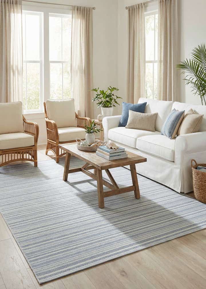 10' x 13' Easy-Clean Ribbon Indoor / Outdoor Rug