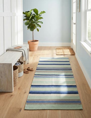 2' x 6' 1 Hand Woven Flatweave Cotton Dhurrie Runner Rug