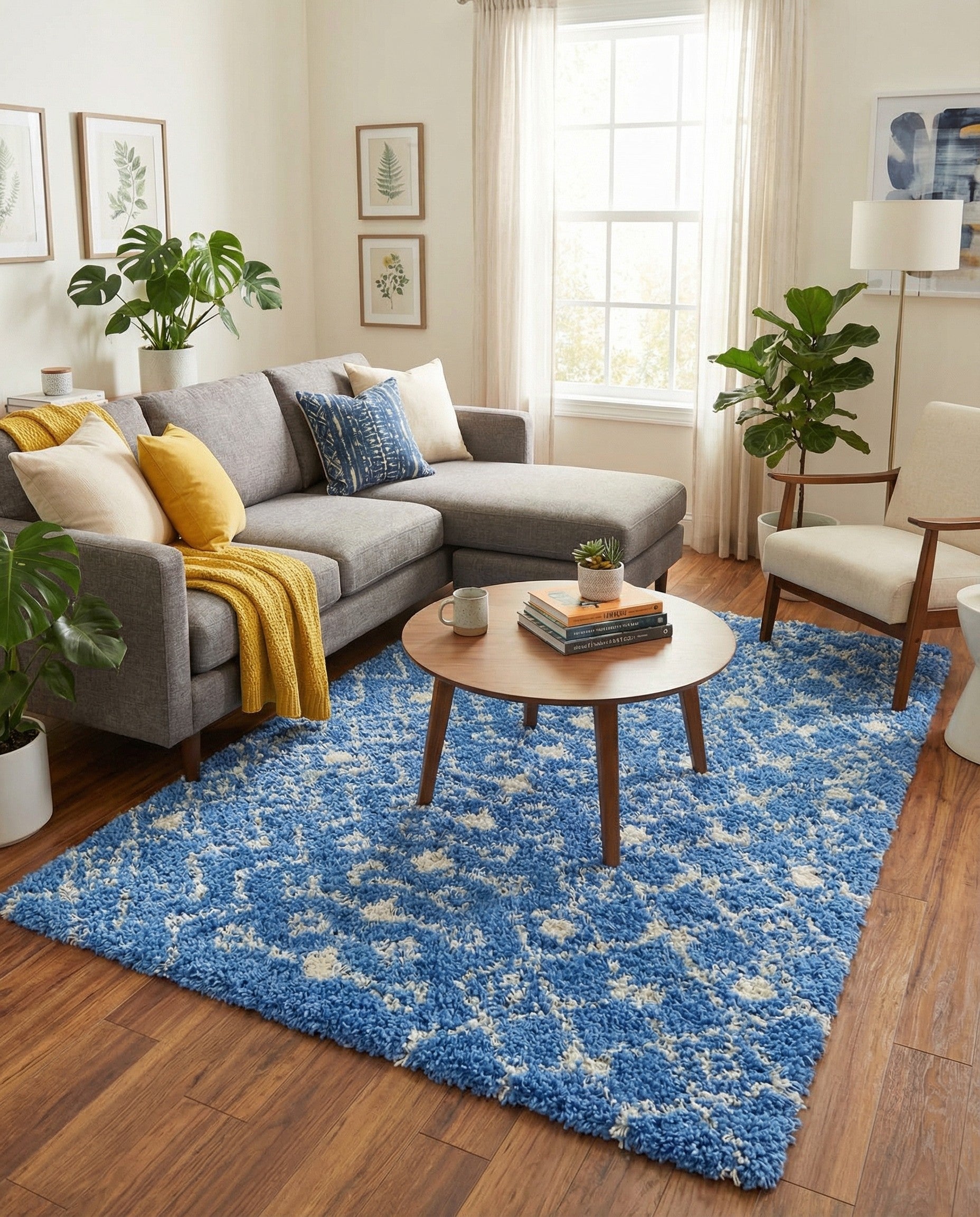  6' x 9' Moroccan Trellis Shag Rug