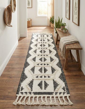 2' 7 x 10' Hand Woven Arizona Wool Runner Rug