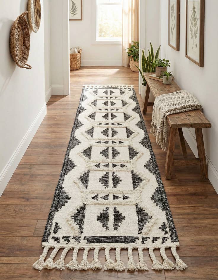 Detail image of 2' 7 x 10'  Hand Woven Arizona Wool Runner Rug