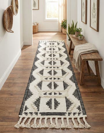 2' 7 x 10' Hand Woven Arizona Wool Runner Rug