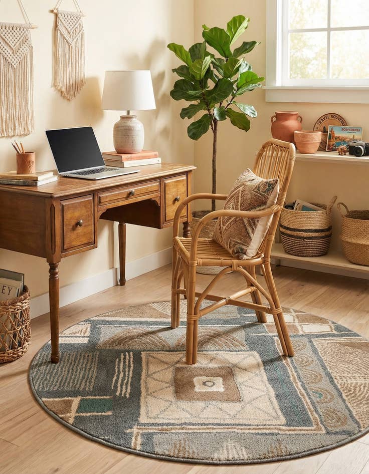 Detail image of 4' x 4' Safari Round Rug