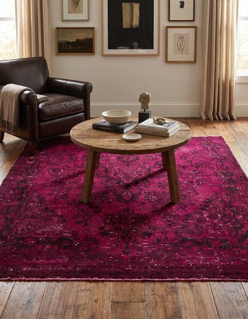 5' 5 x 5' 10 Hand Knotted Ultra Vintage Persian Wool Square Rug