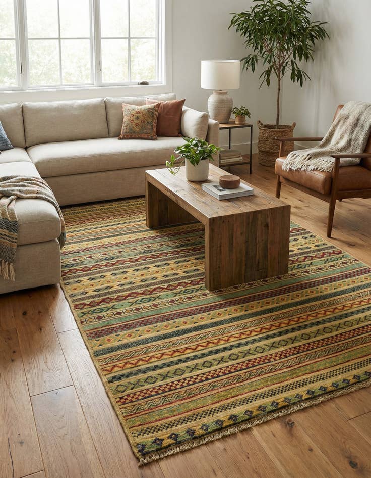 Detail image of 3' 9 x 6' 1  Hand Knotted Modern Ziegler Rug