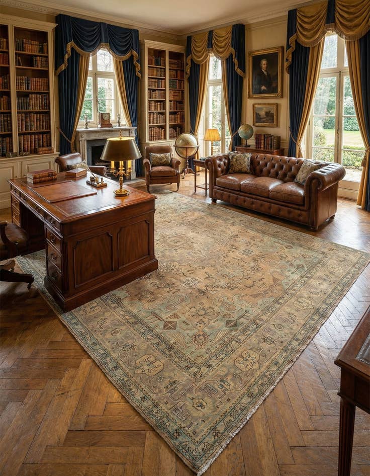 Detail image of 10' x 13' Tabriz Rug