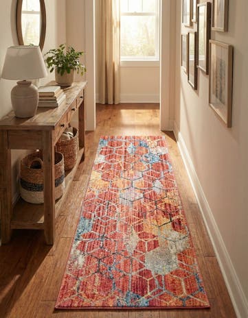 Red Prism Runner Rug