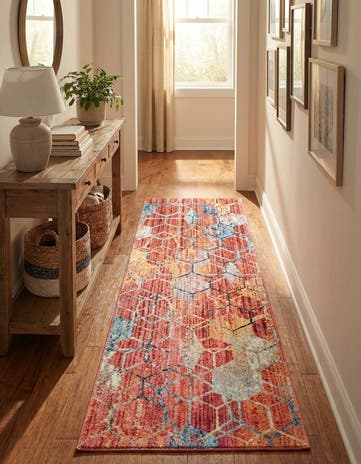 Red Prism Runner Rug