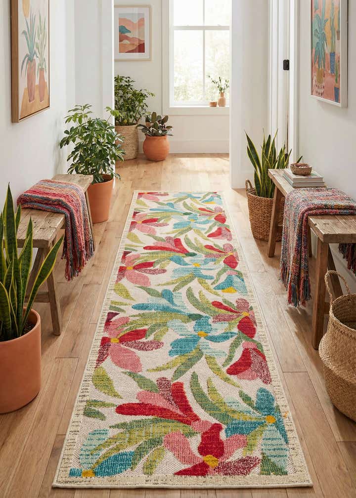 2' 7 x 10' Easy-Clean Casablanca Indoor / Outdoor Runner Rug