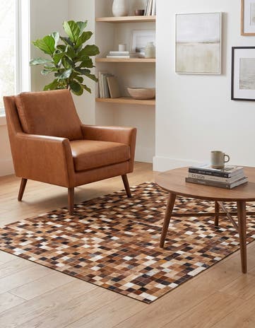 4' x 5' 11 Cowhide Stocks Rug