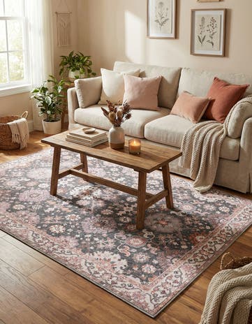 5' 1 x 8' Washable Timeless Rug