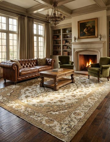 7' 10 x 11' 2 Hand Knotted Vintage Royal Persian Wool Rug