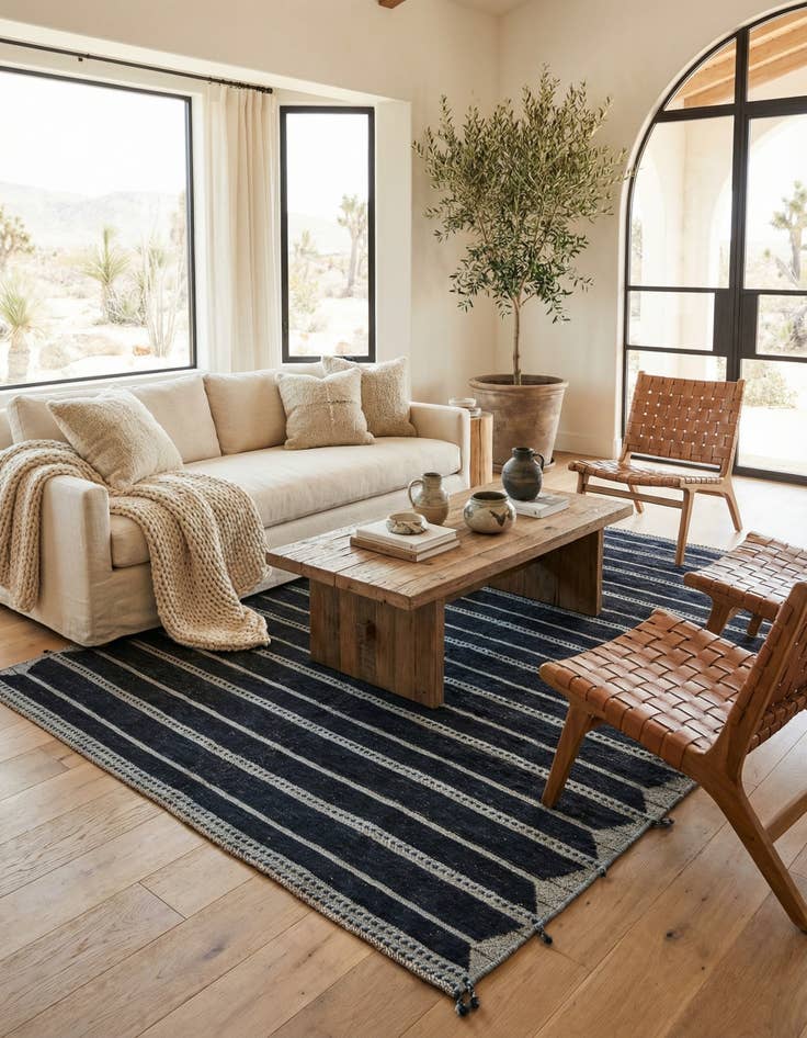 Detail image of 8' 6 x 10'  Hand Knotted Moroccan Wool Rug